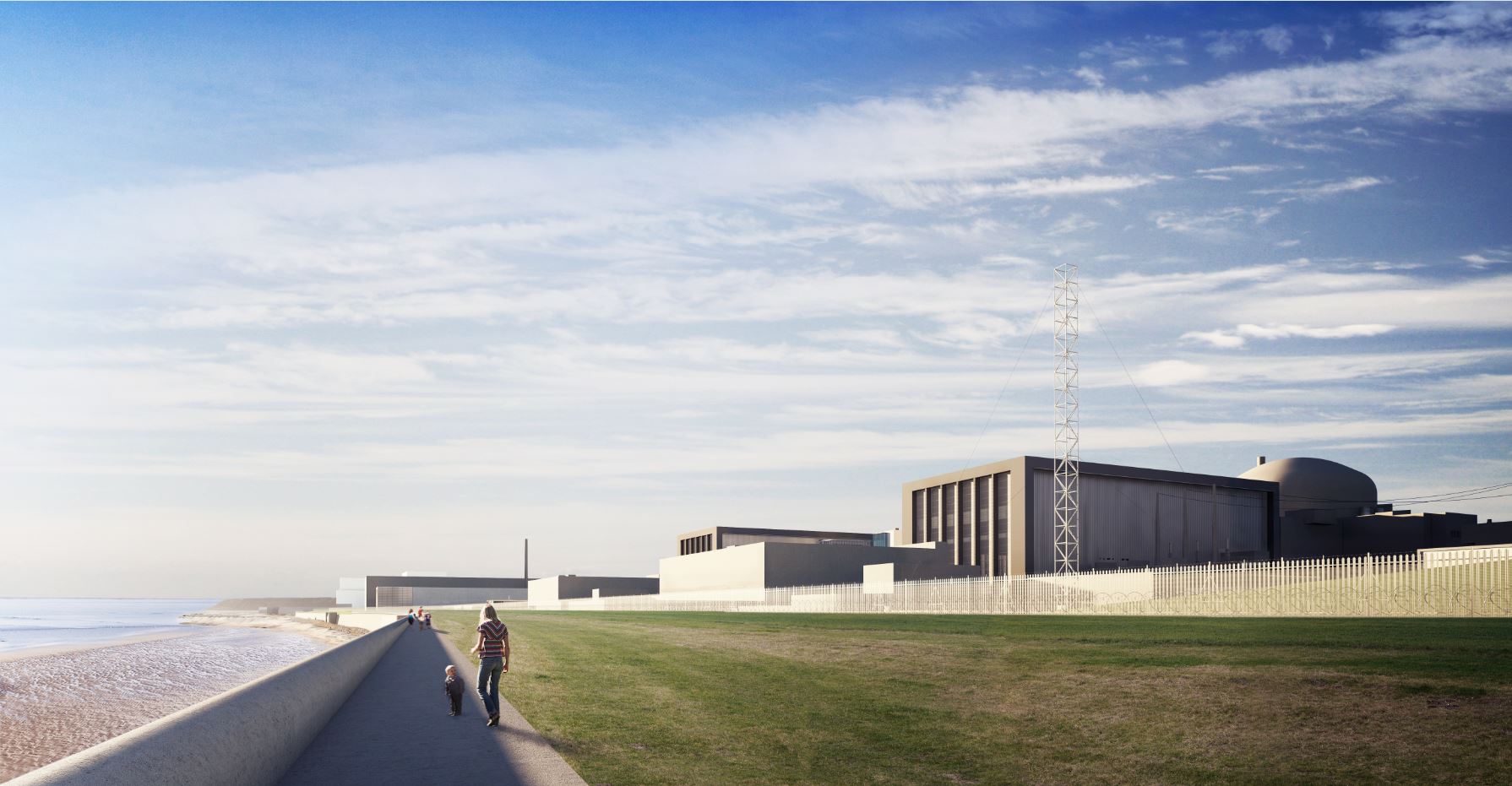 Computer generated image of Hinkley Point C